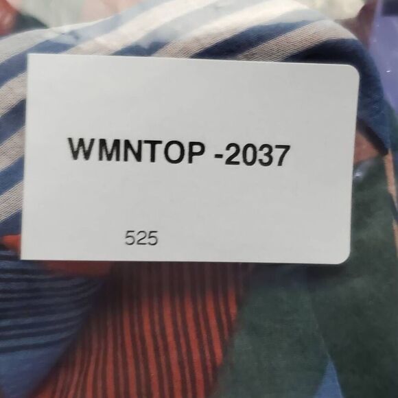 Allie Rae Women's Medium Multicolor Geometric Print Tank Top Strappy Adjustable - Picture 7 of 7